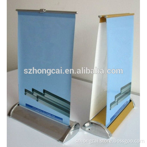 Low Price A3 A4 Elegant Aluminum Roll Up Mini Roll Up Banner for Desktop wholesale